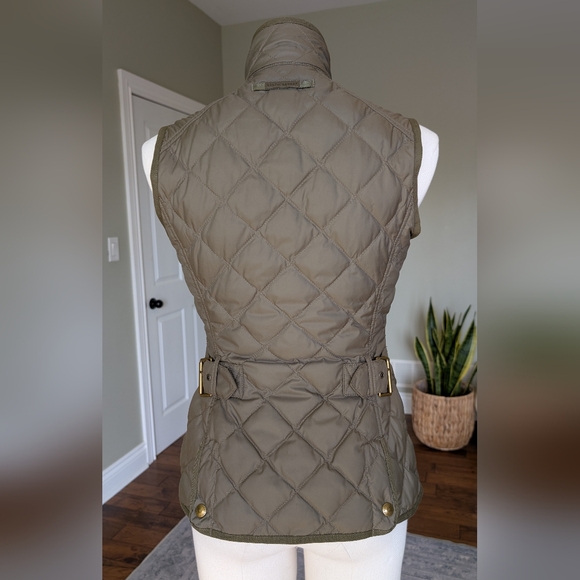 Vintage Ralph Lauren Sport Women’s Quilted Down Vest Olive Green Utility Size S - Picture 3 of 16